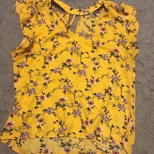 Floral Yellow Blouse